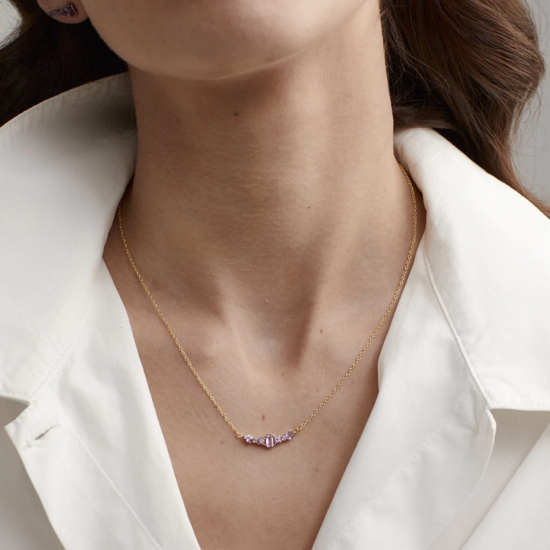 Theia Necklace Amethyst - Gold