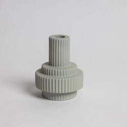 Burj Candle Holder - Glimmer Grey